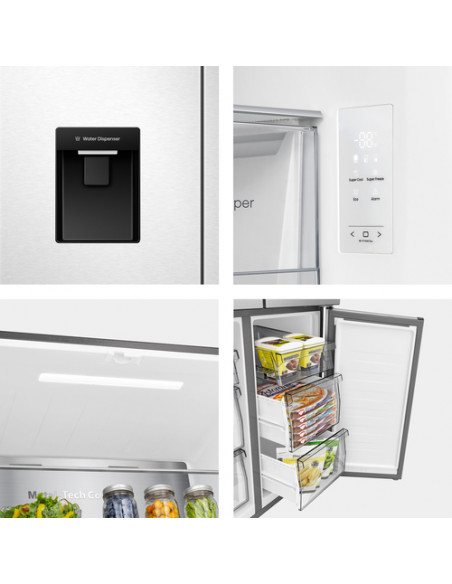 Hisense RQ5P470SMIE frigorifero con congelatore 482 L E Argento, Acciaio inox Hisense RQ5P470SMIE frigorifero con congelatore 482 L E Argento, Acciaio inox