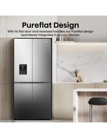 Hisense RQ5P470SMIE frigorifero con congelatore 482 L E Argento, Acciaio inox Hisense RQ5P470SMIE frigorifero con congelatore 482 L E Argento, Acciaio inox