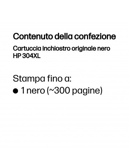 HP Cartuccia inchiostro originale nero 304XL