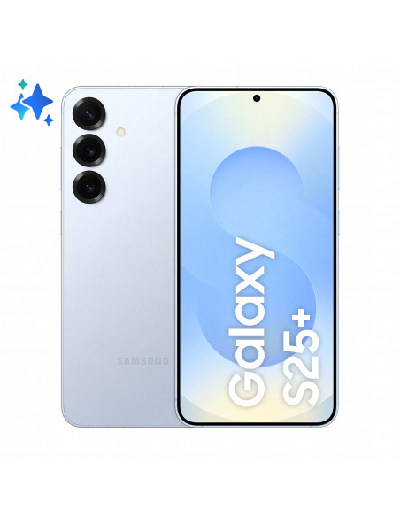 Samsung Galaxy S25+ Smartphone AI, Display 6.7'' QHD+ Dynamic AMOLED 2X, Fotocamera 50MP, RAM 12GB, 512GB, 4.900 mAh, Icyblue