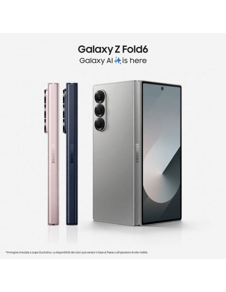 Samsung Galaxy Z Fold6 Smartphone AI, 256GB, RAM 12GB, Display 6,3"/7,6" Dynamic AMOLED 2X, Pink