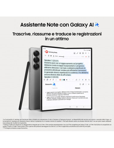 Samsung Galaxy Z Fold6 Smartphone AI, 256GB, RAM 12GB, Display 6,3"/7,6" Dynamic AMOLED 2X, Pink