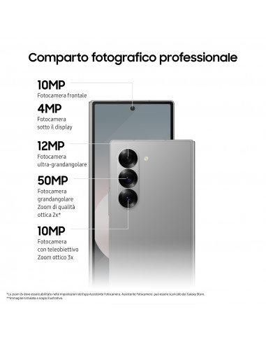 Samsung Galaxy Z Fold6 Smartphone AI, 256GB, RAM 12GB, Display 6,3"/7,6" Dynamic AMOLED 2X, Pink