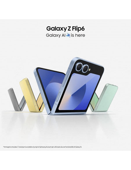 Samsung Galaxy Z Flip6 Smartphone AI, 512GB, RAM 12GB, Display 3,4" SAMOLED/6,7" Dynamic AMOLED 2X, Silver Shadow