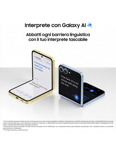 Samsung Galaxy Z Flip6 Smartphone AI, 512GB, RAM 12GB, Display 3,4" SAMOLED/6,7" Dynamic AMOLED 2X, Silver Shadow