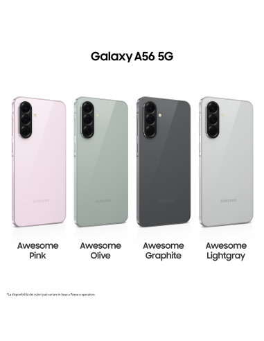 Samsung Galaxy A56 5G, Smartphone con Funzioni intelligenti, Display Super AMOLED 6.7”, 8GB RAM, 128GB, Camera 50MP, Batteria 
