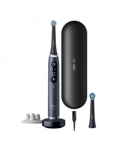 Oral-B iO Spazzolino Elettrico Ricaricabile 9S Nero, 2 Testine, 1 Custodia Da Viaggio Ricaricabile