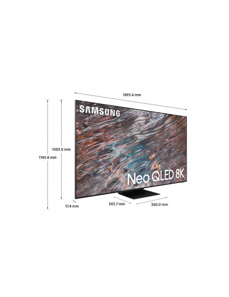 Samsung Series 8 TV Neo QLED 8K 85” QE85QN800A Smart TV Wi-Fi Stainless Steel 2021