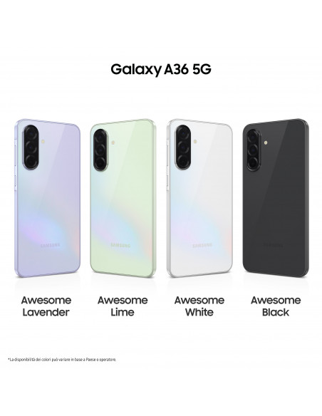 Samsung Galaxy A36 5G, Smartphone con Funzioni intelligenti, Display Super AMOLED 6.7”, 8GB RAM, 256GB, Camera 50MP, Batteria 