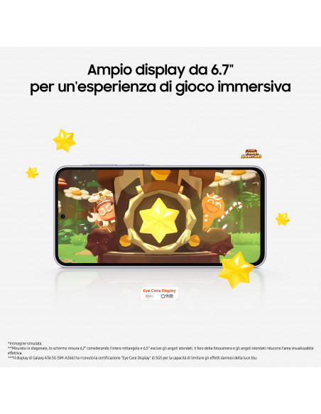 Samsung Galaxy A36 5G, Smartphone con Funzioni intelligenti, Display Super AMOLED 6.7”, 8GB RAM, 256GB, Camera 50MP, Batteria 