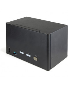 StarTech.com KVM Switch DisplayPort a 2 porte e 4 monitor - 4K 60Hz UHD HDR - KVM per desktop PC 4K DP 1.2 con hub USB 3.0 a 2 p