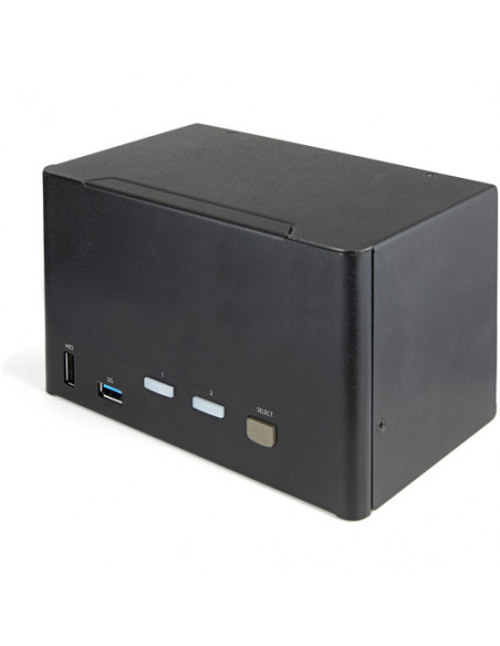 StarTech.com KVM Switch DisplayPort a 2 porte e 4 monitor - 4K 60Hz UHD HDR - KVM per desktop PC 4K DP 1.2 con hub USB 3.0 a 2 p