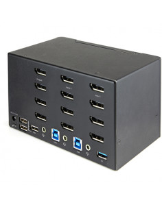 StarTech.com KVM Switch DisplayPort a 2 porte e 4 monitor - 4K 60Hz UHD HDR - KVM per desktop PC 4K DP 1.2 con hub USB 3.0 a 2 p 2