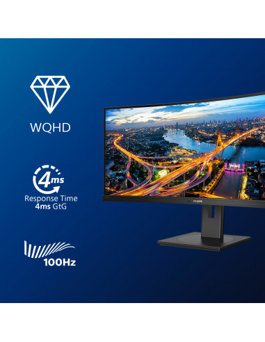 Philips B Line 346B1C/00 Monitor PC 86,4 cm (34") 3440 x 1440 Pixel Quad HD LCD Nero