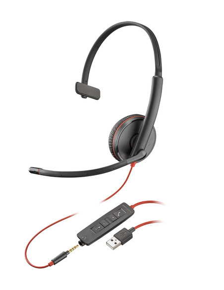 POLY Cuffie Blackwire 3215 monoaurali USB-A (sfuse)