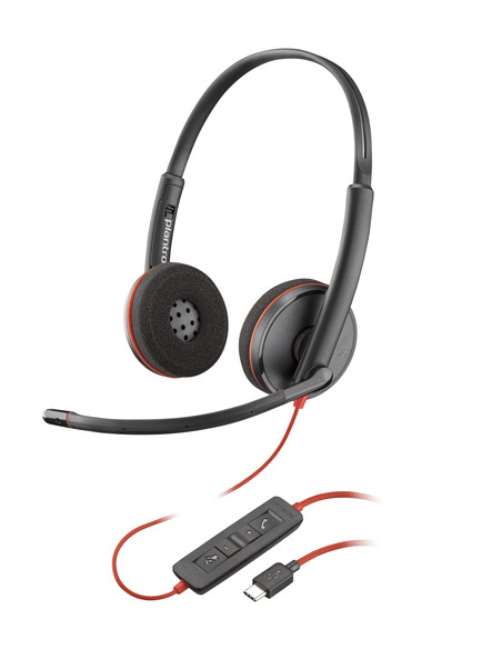POLY Cuffie Blackwire C3220 USB-C + custodia (sfuse)