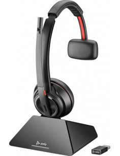 POLY Cuffie con auricolare singolo per ufficio Savi 8210 DECT 1880-1900 MHz