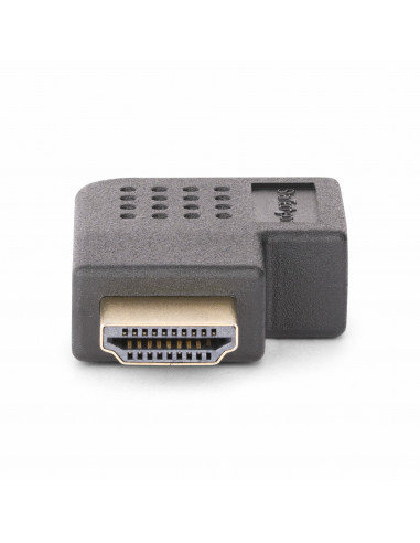 StarTech.com Adattatore HDMI 2.0 ad angolo retto da maschio a femmina, salvaporta HDMI ad alta velocità orizzontale a 90 gradi,