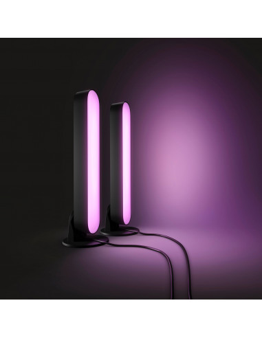 Philips Hue White and Color ambiance Play Kit Base con alimentatore 2 pezzi Nero