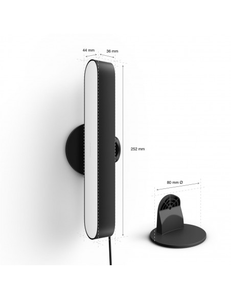 Philips Hue White and Color ambiance Play Kit Base con alimentatore 2 pezzi Nero