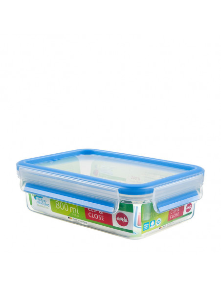 EMSA 508539 recipiente per cibo Rettangolare Scatola 0,8 L Trasparente 8 pz