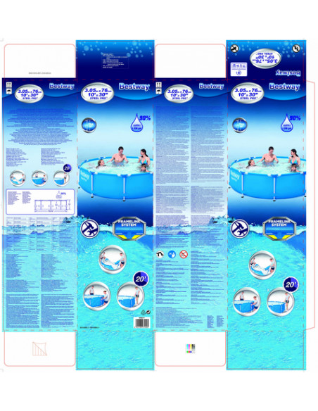 Bestway Steel Pro 56677 piscina fuori terra Piscina con bordi Piscina rotonda 4678 L Blu