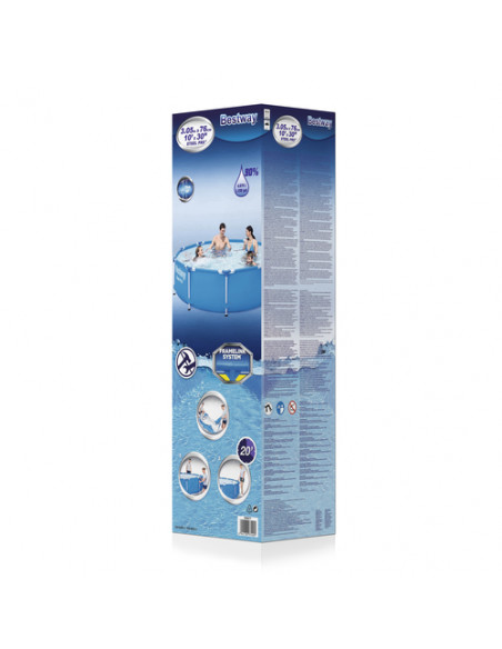 Bestway Steel Pro 56677 piscina fuori terra Piscina con bordi Piscina rotonda 4678 L Blu