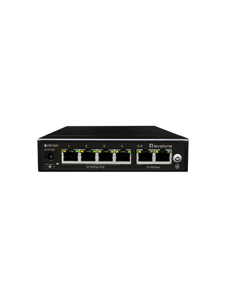 LevelOne FEP-0631 switch di rete Fast Ethernet (10/100) Supporto Power over Ethernet (PoE) Nero