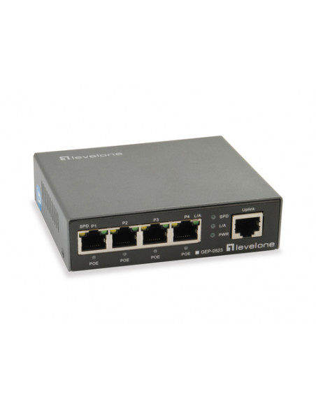 LevelOne GEP-0523 switch di rete Gigabit Ethernet (10/100/1000) Supporto Power over Ethernet (PoE) Nero