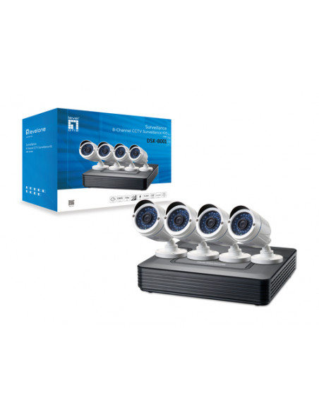 LevelOne DSK-8001 kit di videosorveglianza Cablato 8 canali