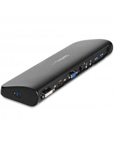 StarTech.com Docking station Universale USB 3.0 per laptop VGA DVI HDMI - Dual-Monitor con Ethernet audio