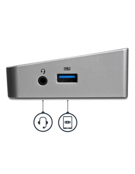 StarTech.com Docking station USB 3.0 a tre monitor - 1x HDMI - 2x DisplayPort - Dock portatile con Hub USB integrata a 5 porte e