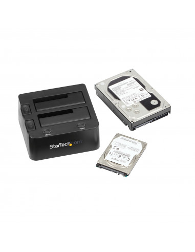 StarTech.com Docking Station USB 3.0 per doppio Hard Disk SSD / SATA da 2.5" / 3.5" con UASP