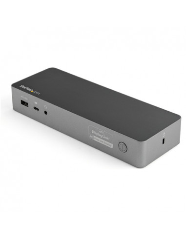 StarTech.com Docking station USB-C e USB-A - Docking station universale per portatili, doppio 4K DP e HDMI, 100W PD, Mac/Windows
