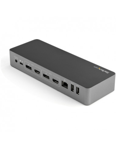 StarTech.com Docking station USB-C e USB-A - Docking station universale per portatili, doppio 4K DP e HDMI, 100W PD, Mac/Windows