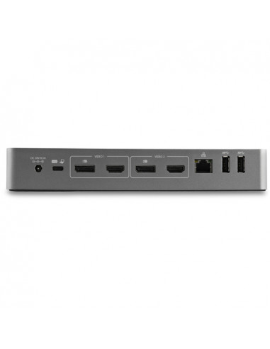 StarTech.com Docking station USB-C e USB-A - Docking station universale per portatili, doppio 4K DP e HDMI, 100W PD, Mac/Windows