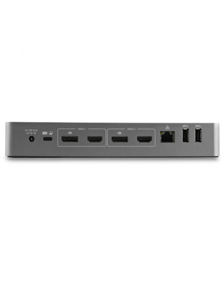 StarTech.com Docking station USB-C e USB-A - Docking station universale per portatili, doppio 4K DP e HDMI, 100W PD, Mac/Windows
