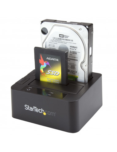 StarTech.com Docking Station USB 3.0 per doppio Hard Disk SATA / eSATA SSD da 2,5"/3,5" con UASP