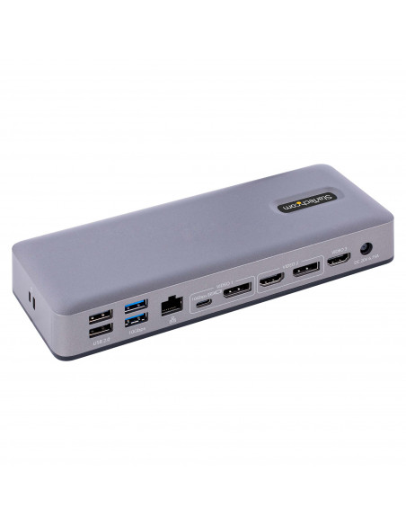 StarTech.com Docking Station USB-C - Dock USB Tipo C Multi Monitor - HDMI/DP/USB- C con DP Alt-mode - 3x 4K30Hz/2x 4K60Hz - Hub 