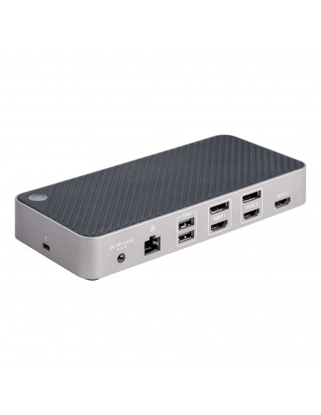 StarTech.com Docking station USB-C per Tre Monitor - Dock USB C Triplo HDMI/DP 4K - Hub USB a 5 Porte - GbE - PD 100W - Docking 