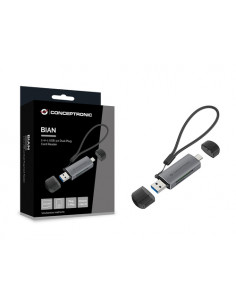Conceptronic BIAN05G lettore di schede USB 3.2 Gen 1 (3.1 Gen 1) Type-A/Type-C Grigio 2