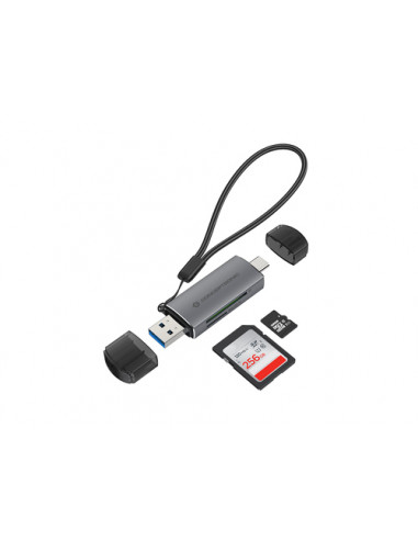 Conceptronic BIAN05G lettore di schede USB 3.2 Gen 1 (3.1 Gen 1) Type-A/Type-C Grigio