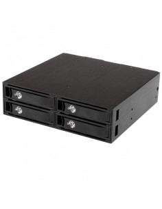 StarTech.com Backplane mobile per rack hot-swap 5,25" a 4 alloggiamenti HDD SATA/SAS da 2,5" - 6 Gbps
