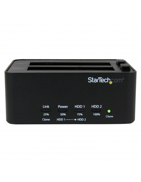 StarTech.com Dock duplicatore USB 3.0 a HD - Duplicatore di dischi rigidi/HDD indipendente Clonatore ed Eraser