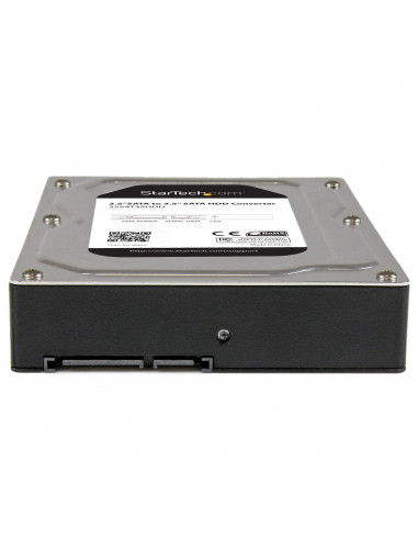 StarTech.com Box esterno adattatore per dischi rigidi SATA da 2,5" a 3,5" in alluminio con altezza massima SSD / HDD di 12,5 mm
