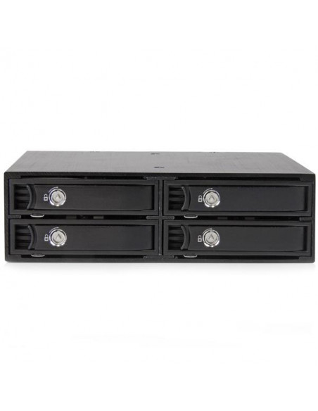 StarTech.com Backplane mobile per rack hot-swap 5,25" a 4 alloggiamenti HDD SATA/SAS da 2,5" - 6 Gbps