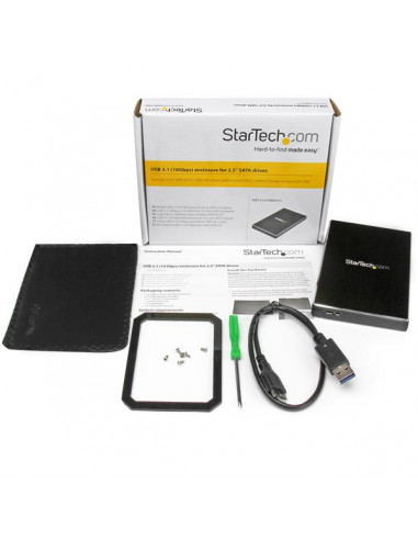 StarTech.com Box externo USB 3.1 Gen 2 ad 1 alloggiamento da 2,5" SATA III