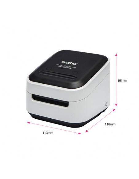 Brother VC-500W stampante per etichette (CD) ZINK (Zero-Ink) A colori 313 x 313 DPI 8 mm/s CZ Wi-Fi
