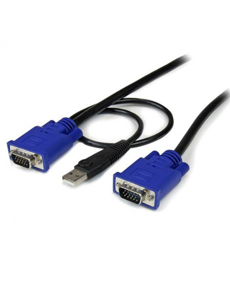 StarTech.com Cavo KVM USB ultra-sottile 2 in 1 4,5 m