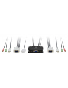 LevelOne KVM-0223 switch per keyboard-video-mouse (kvm) Nero